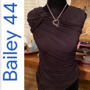 Bailey 44 Black Draped Top Small - image 1